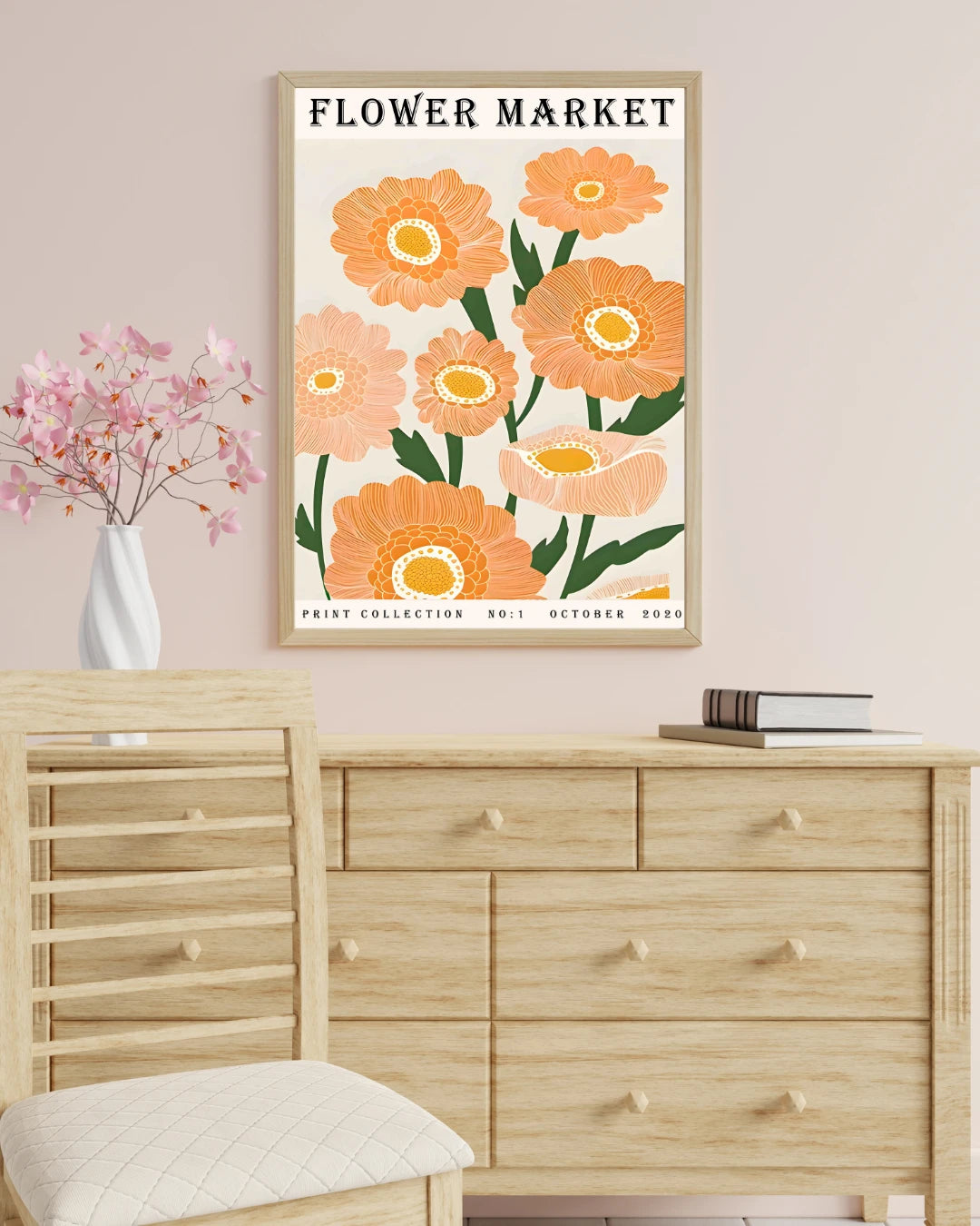 Plakat - Efterårskunst - Flower market - Admen.dk