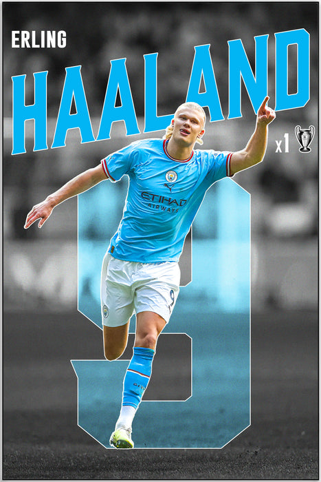 Plakat - Erling Haaland kunst