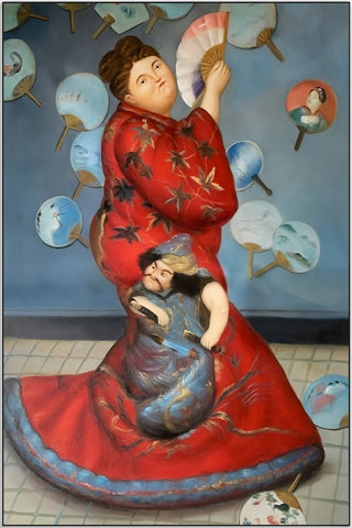 Plakat - Fernando Botero - japansk kvinde kunst