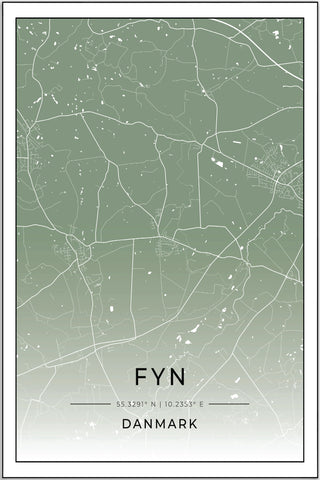 Plakat - Fyn kort
