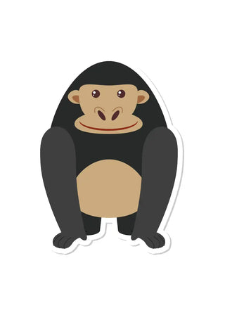 Klistermærker - Gorilla - figurskåret