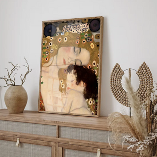 Plakat - Gustav Klimt - Mor og barn kunst