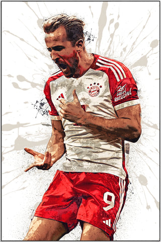 Plakat - Harry Kane Bayern kunst - admen.dk