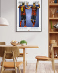 Plakat - Iniesta og Xavi grafisk look - Admen.dk