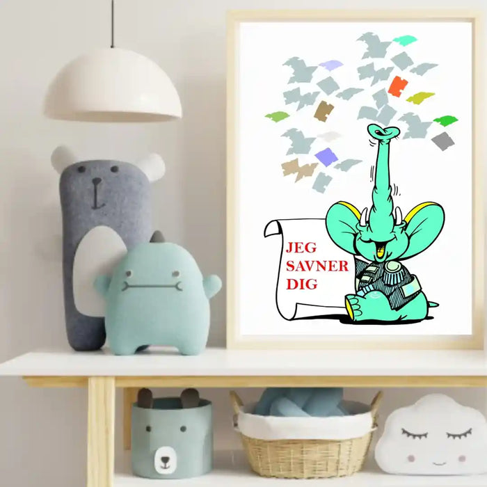 Plakat - Jeg savner dig elefant