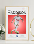 Plakat - James Maddison grafisk look - Admen.dk