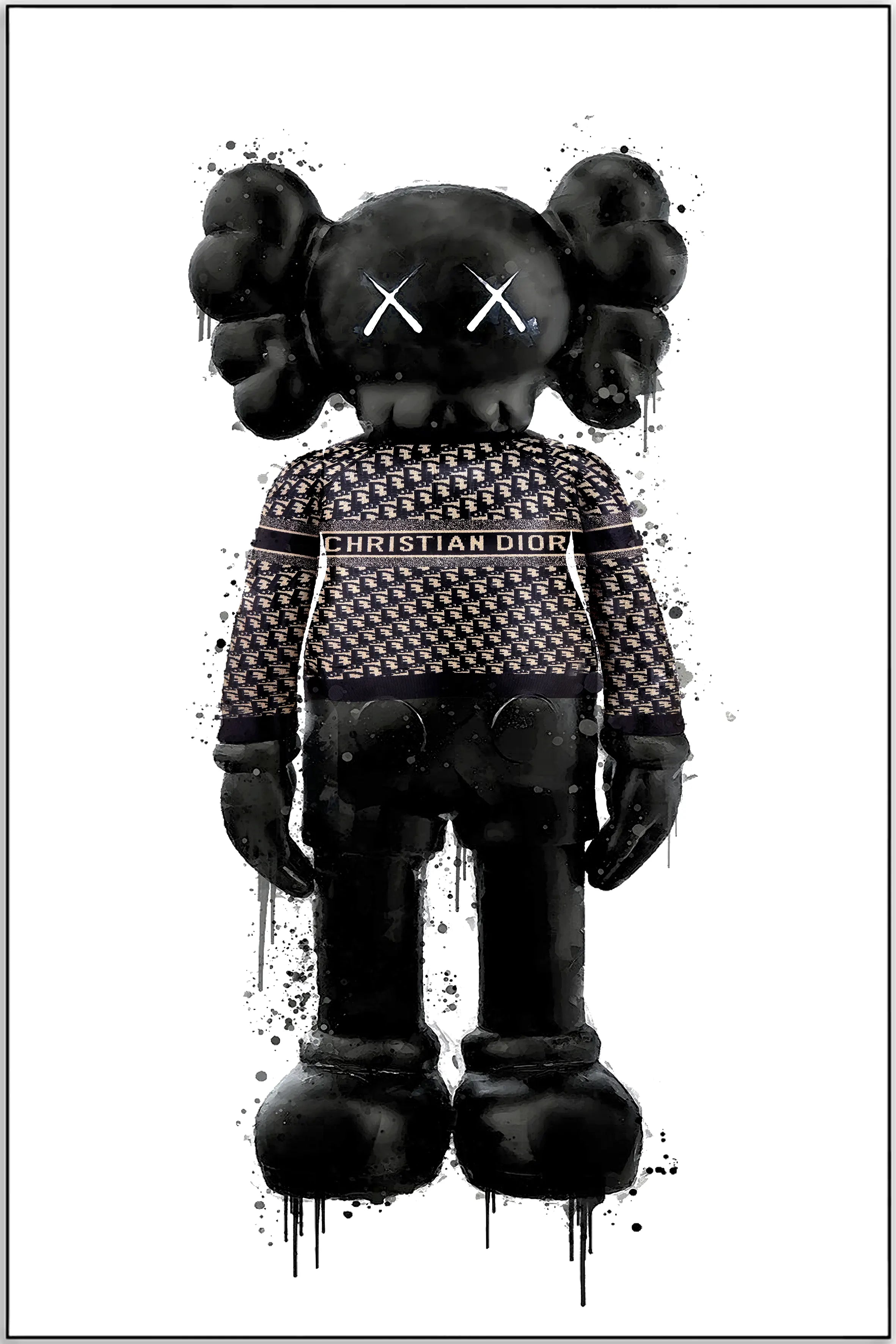 Poster Kaws in Dior outfit