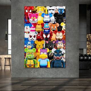 Plakat - Kaws superheroes kunst
