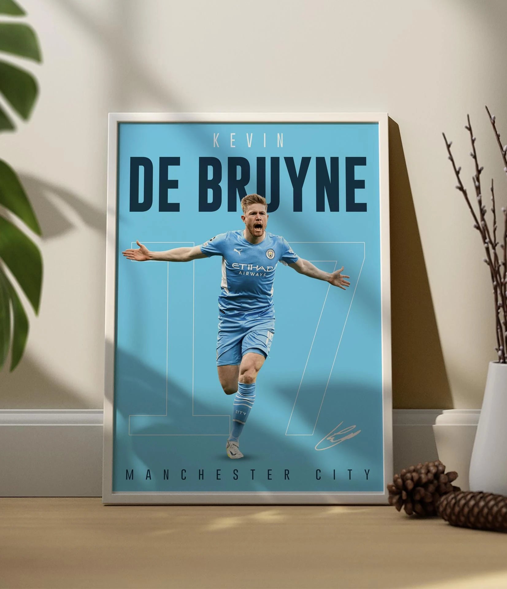 Plakat - Kevin De Bruyne i farve - Admen.dk