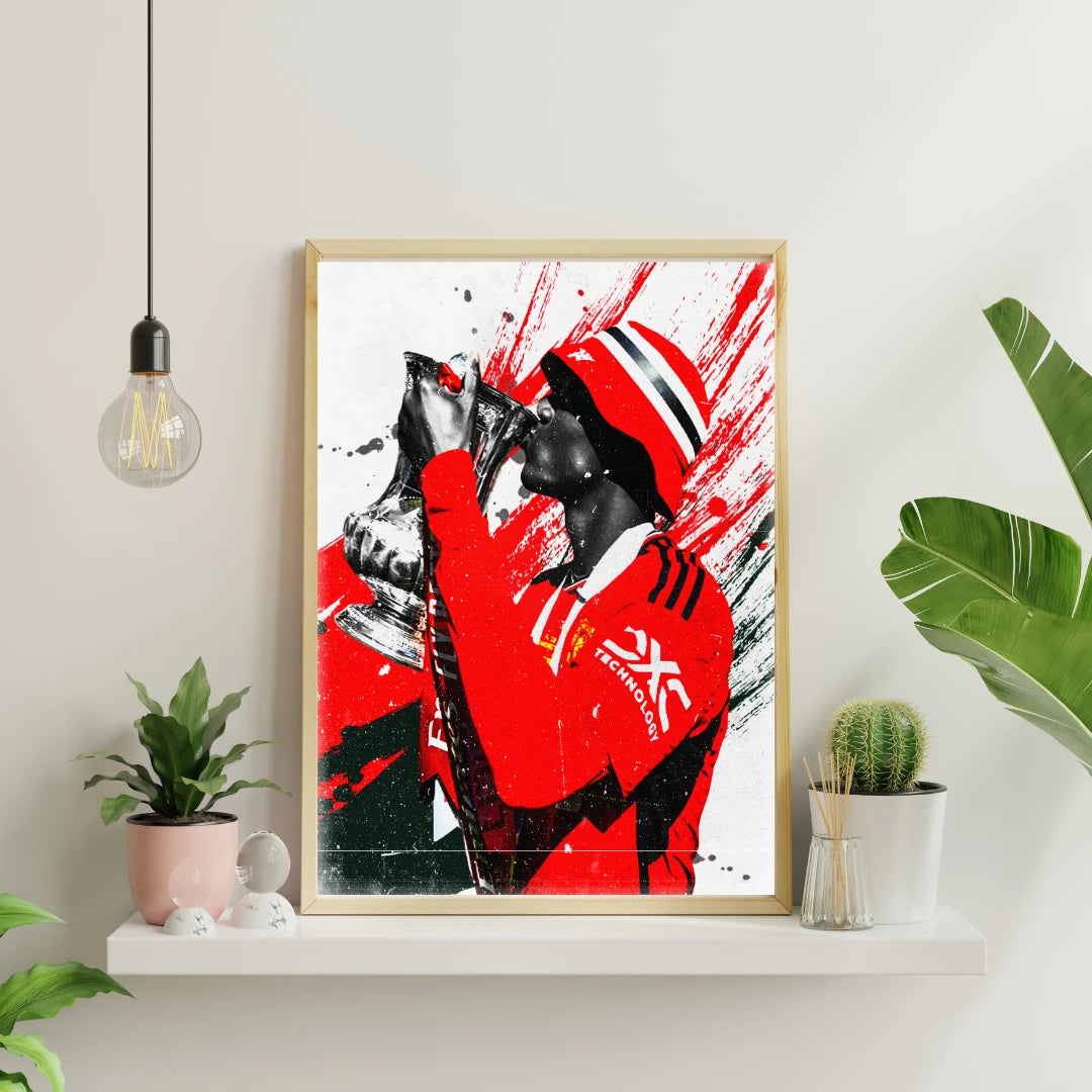 Plakat - Kobbie Mainoo grafisk look - Admen.dk