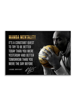 Plakat - Kobe Bryant Mamba mentality citat