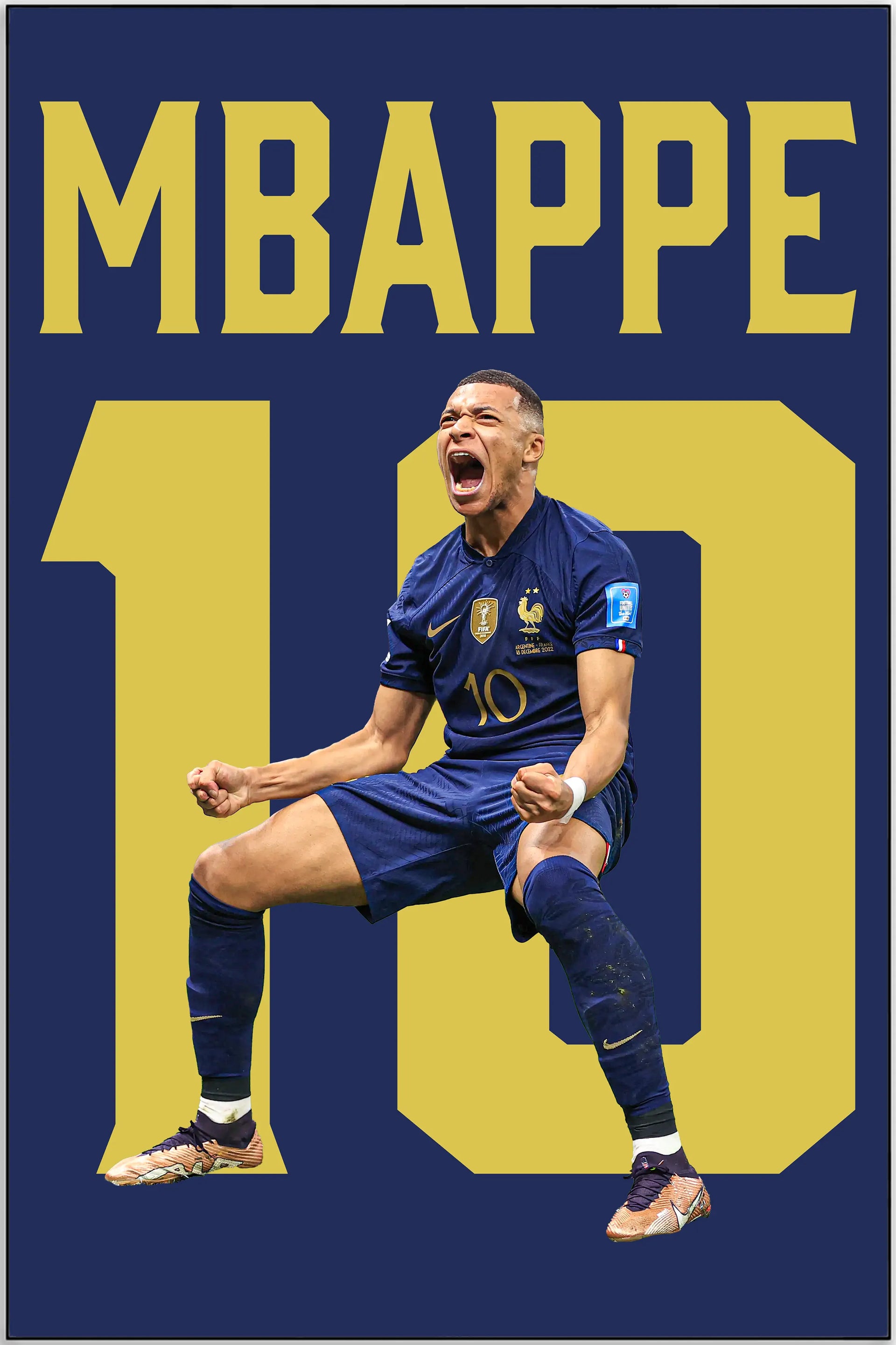 Poster - Kylian Mbappe 10 – Admen.dk