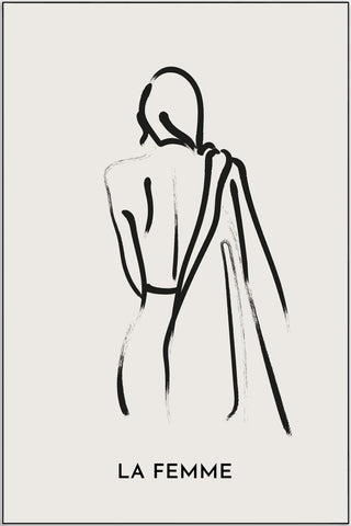 Plakat - La femme line kunst - admen.dk