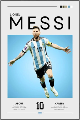 Plakat - Leo Messi i grafisk look