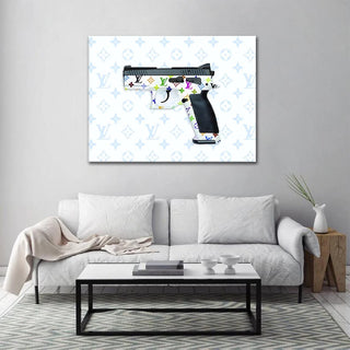 Plakat - Louis Vuitton grafisk pistol - admen.dk