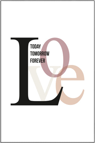 Plakat - Love forever citat