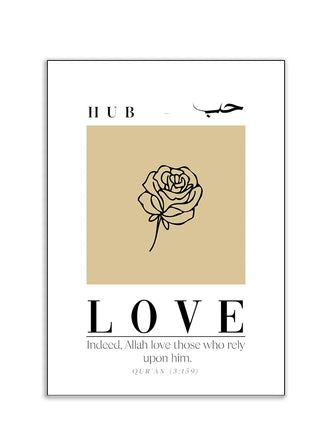 Plakat - Love kalligrafi