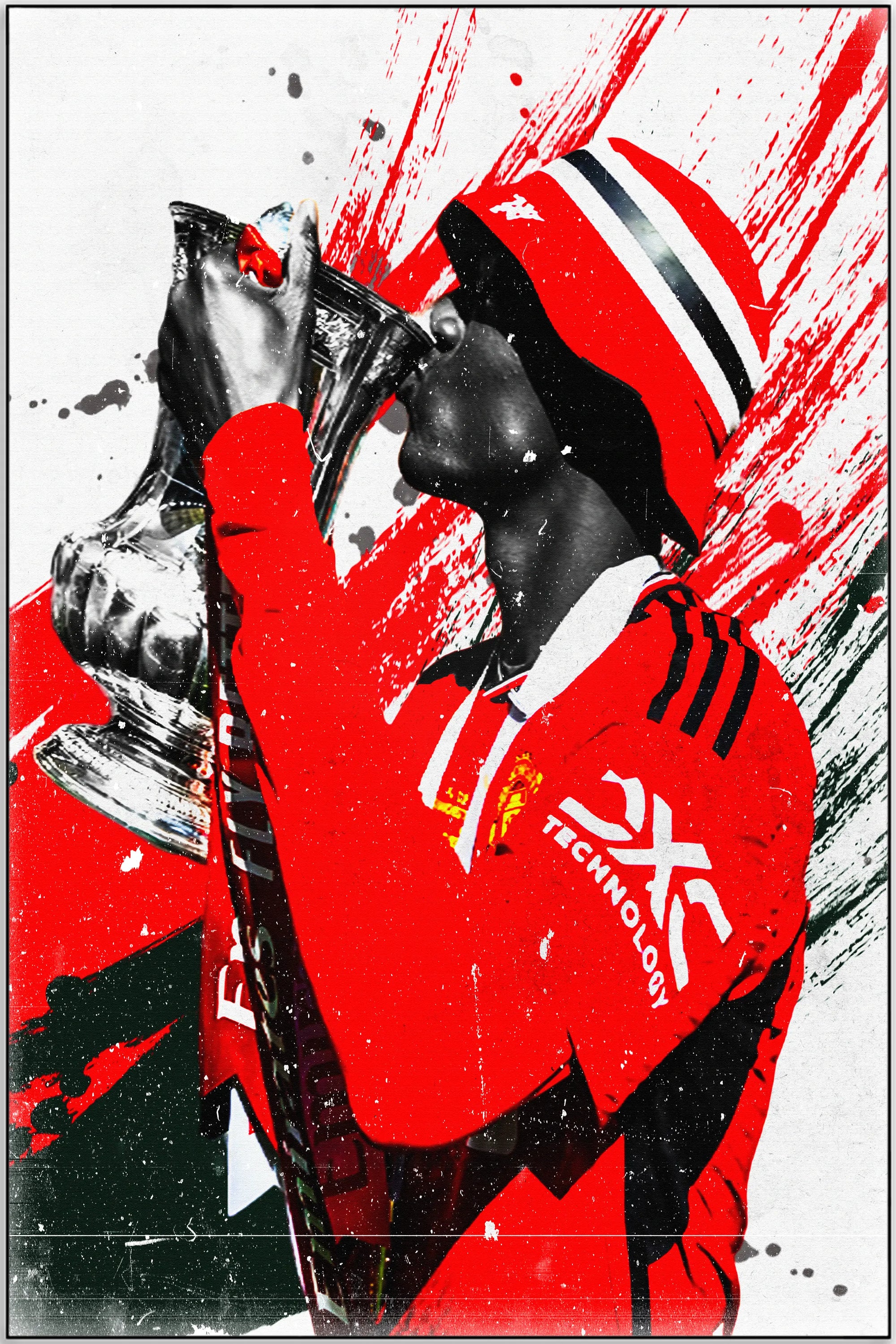 Plakat - Kobbie Mainoo grafisk look - Admen.dk
