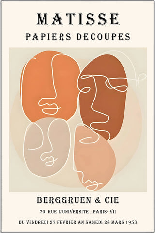 Plakat - Matisse - Berggruen & Cie - Faces