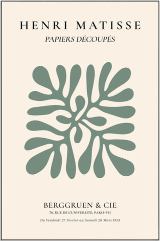 Plakat - Matisse - Papiers Decoupes green