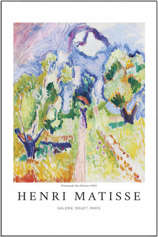 Plakat - Matisse - Promenade des Oliviers - admen.dk