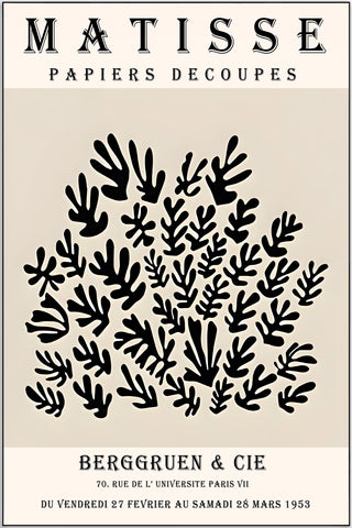 Plakat - Matisse - Sorte blomster kunst