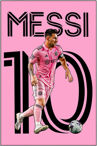 Plakat - Messi Inter Miami i pink