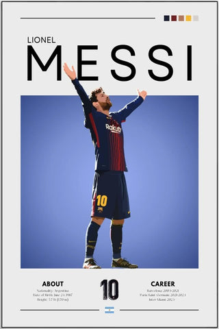 Plakat - Messi i Barcelona look