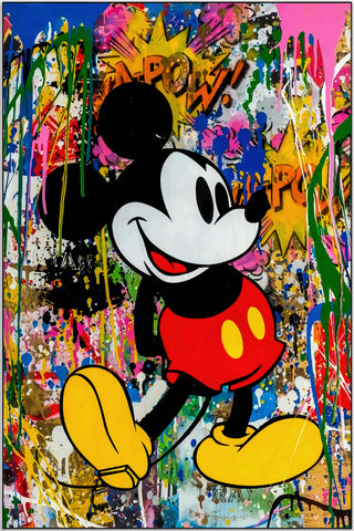Canvas - Mickey Mouse graffiti kunst
