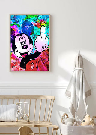 Plakat - Mickey Mouse street art kunst