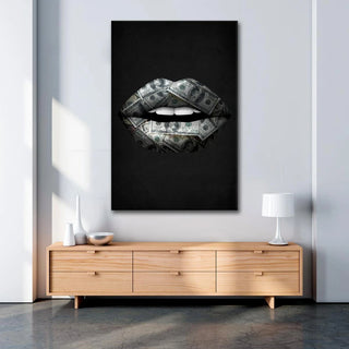 Plakat - Money lips kunst