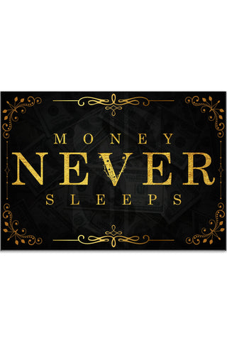 Plakat - Money never sleeps