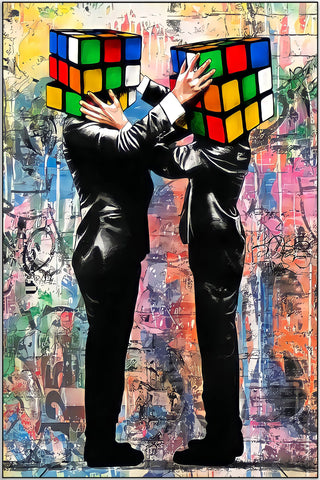 Canvas - Mr. Brain cube kunst - admen.dk