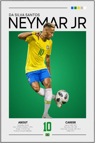 Plakat - Neymar Jr. i grafisk look