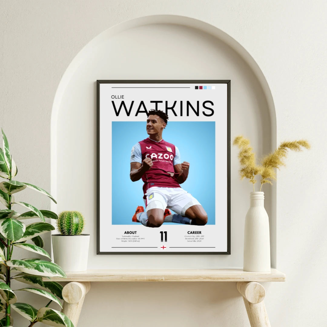 Plakat - Ollie Watkins grafisk look - Admen.dk