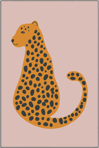 Plakat - Orange leopard