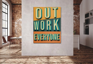Plakat - Outwork everyone citat