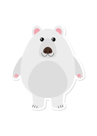 Klistermærker - Isbjørn - figurskåret