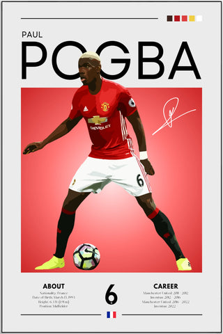 Plakat - Paul Pogba grafisk look