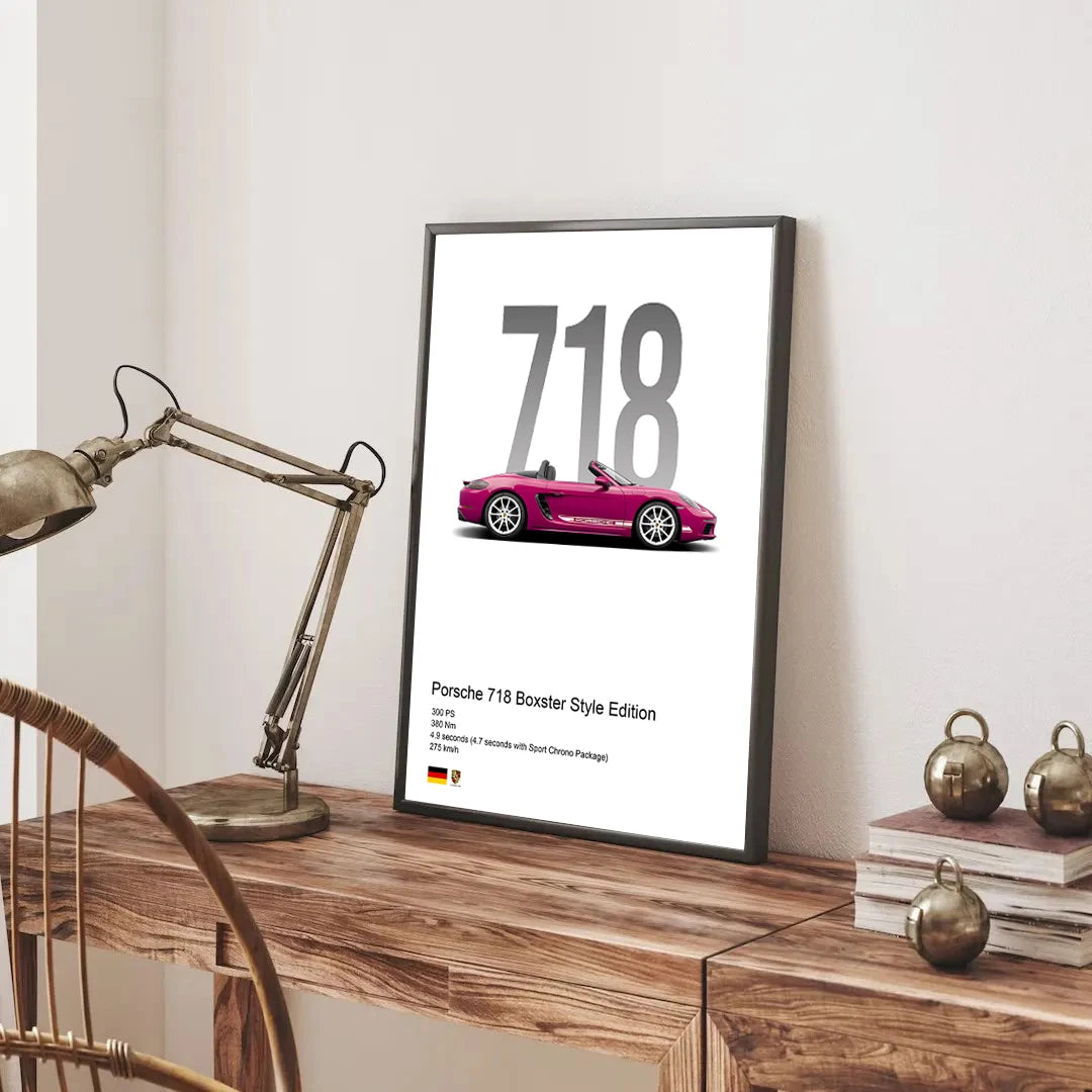Plakat - Porsche 718 Boxster style edition kunst - Admen.dk