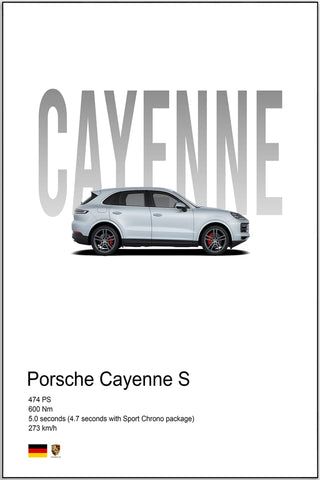 Plakat - Porsche Cayenne S - admen.dk