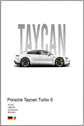 Plakat - Porsche Taycan Turbo S kunst