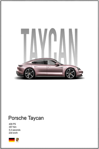 Plakat - Porsche Taycan kunst