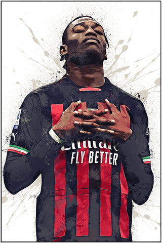 Plakat - Rafael Leao i AC Milan stil - admen.dk