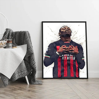 Plakat - Rafael Leao i AC Milan stil - admen.dk