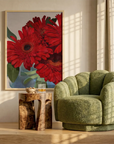 Plakat - Red Gerbera Daisy Detail 3 - Katie O'Shea