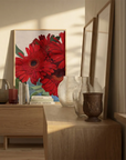 Plakat - Red Gerbera Daisy Detail 3 - Katie O'Shea