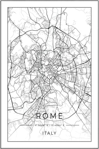 Plakat - Rome kort