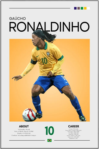 Plakat - Ronaldinho i aktion