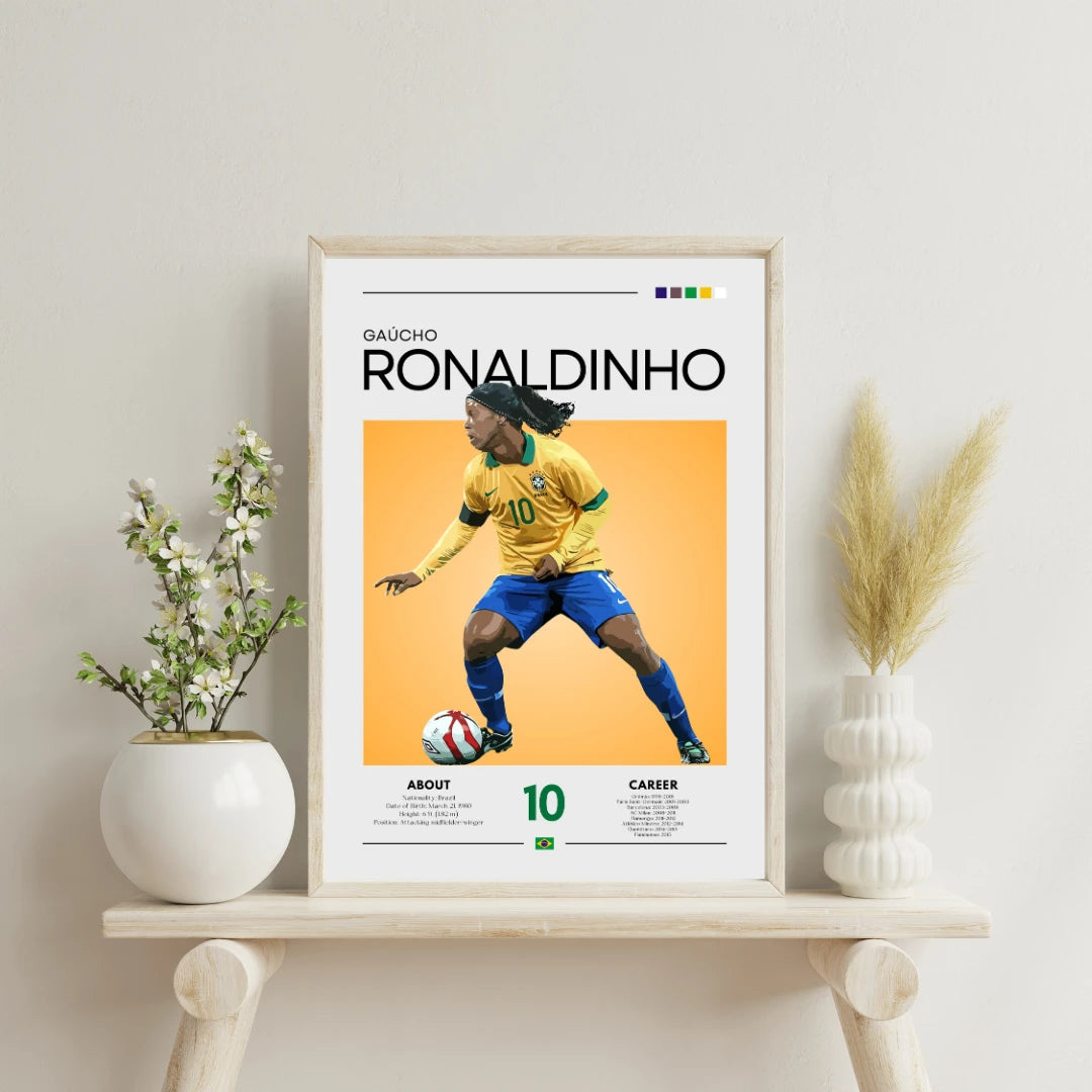 Plakat - Ronaldinho i aktion - Admen.dk
